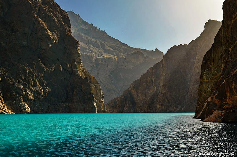 Attabad Lake, mountain, cool, nature, fun, lake, HD wallpaper