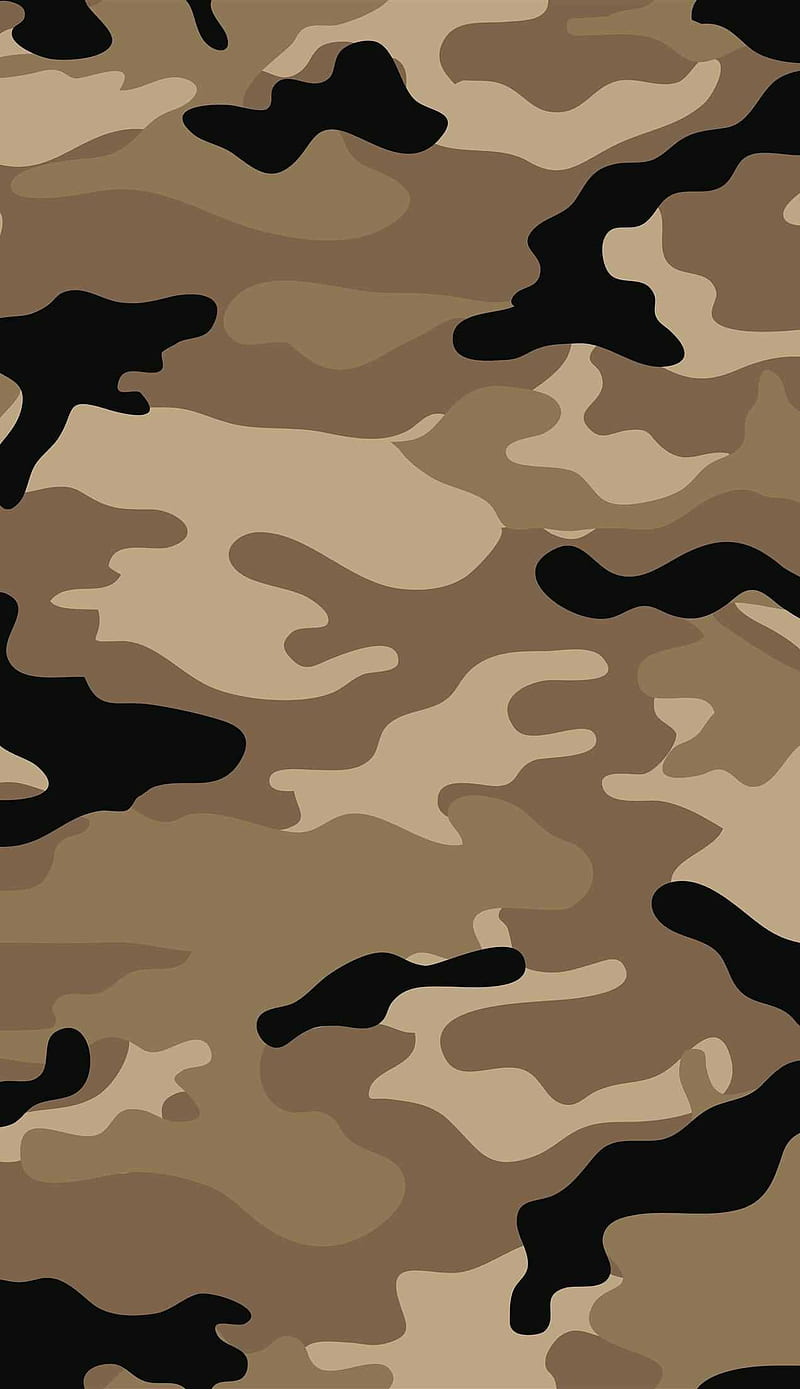 Camo, army, black, brown, camouflage, HD phone wallpaper