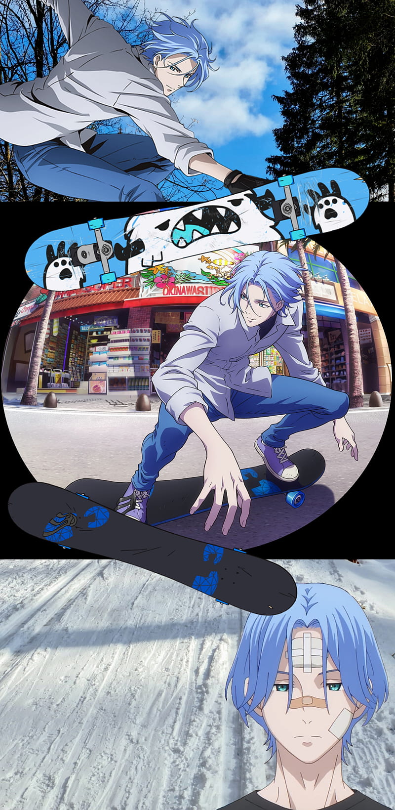 Reki, anime, anime2020, sk8, sk8theinfinity, skateboard, skating