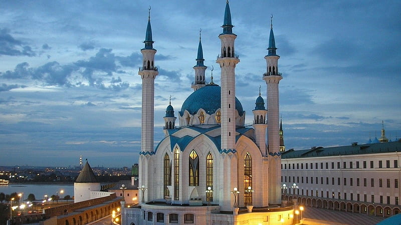 Qolsharif Mosque,Kazan,Russia, Qolsharif Mosque, Religious, Russia, Kazan, Building, HD wallpaper