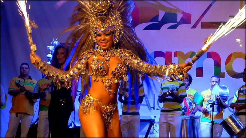 Rio De Janeiro 2014 carnival, Head dress, Fun, 2014, Carnival, Splendor, Costume, Brazil, Rio, HD wallpaper