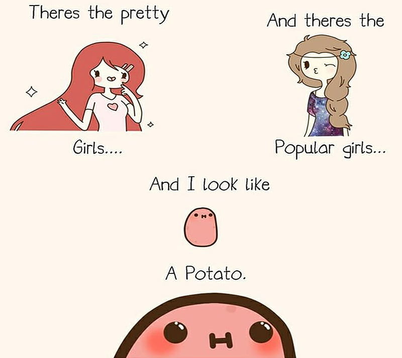 Potato, girl, popular, pretty, HD wallpaper