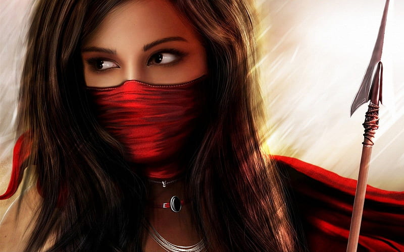 Mysterious Assassin, cool, mysterious, woman, assassin, HD wallpaper