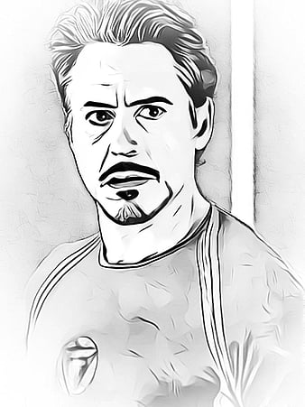 Iron Man - Tony Stark Sketch by kleinmeli on DeviantArt