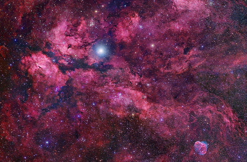 Central Cygnus Skyscape, stars, cool, space, fun, galaxies, HD wallpaper
