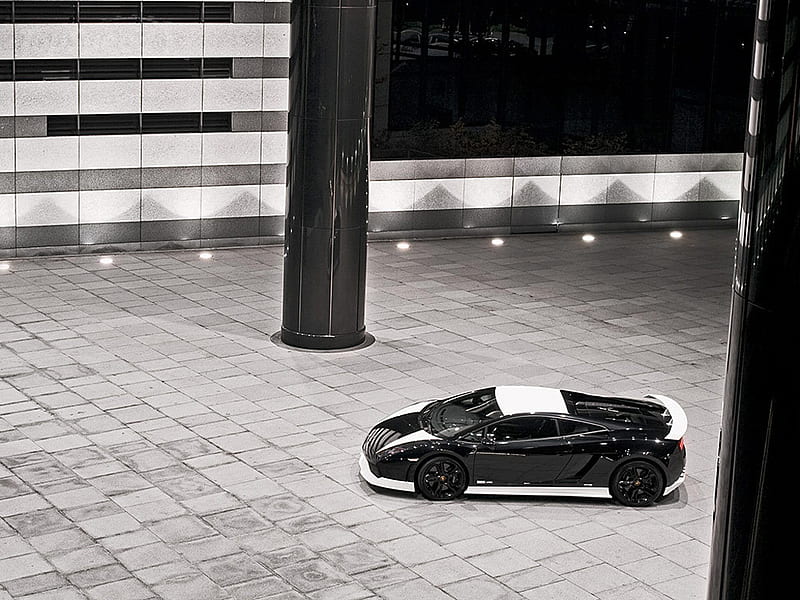 Lamborghini Gallardo black and white Edition, amazing, black, lamborghini,  bonito, HD wallpaper | Peakpx
