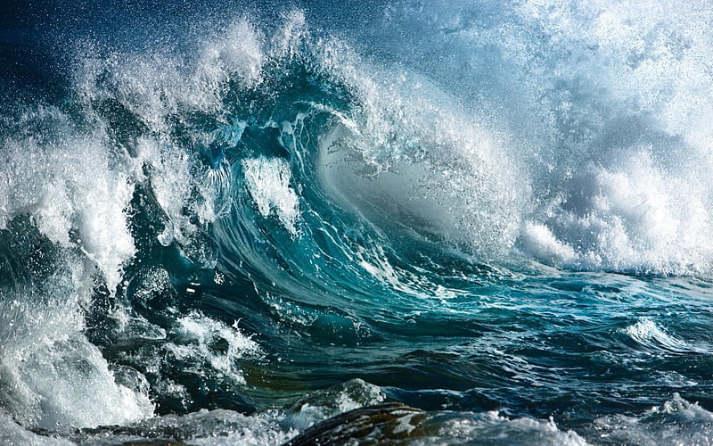 Giant wave, giant, amazing, storm, wave, HD wallpaper
