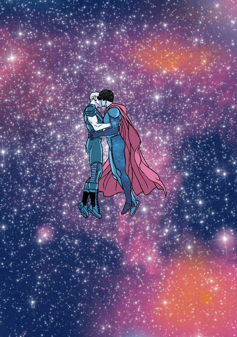 Wiccan and Hulkling, billy kaplan, comics, hulkling, lgbt, marvel, mcu, space, wandavision, wiccan, young avengers, HD phone wallpaper
