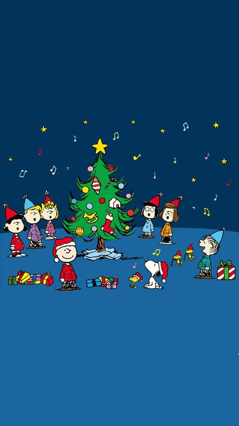 Charlie Brown Xmas, peanuts, snoopy, charlie brown, christmas, HD phone wallpaper