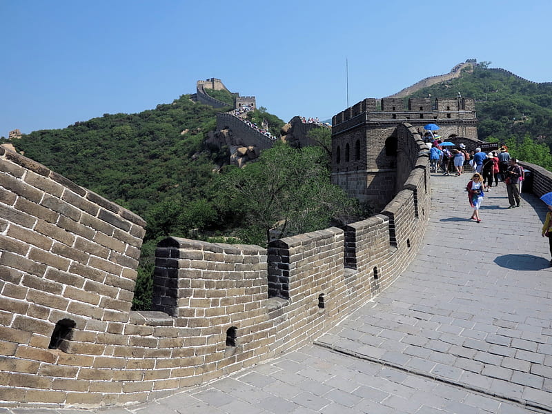 Great Wall of China at Badaling, Great Wall, Turret, China, Badaling, HD wallpaper