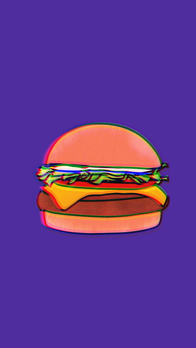 Burger, 3d, MrCreativeZ, blue, bread, bun, cheese, cool, food, glitch, high, ipad, iphone, quality, samsung, smoke, swag, tablet, tomatoes, HD phone wallpaper