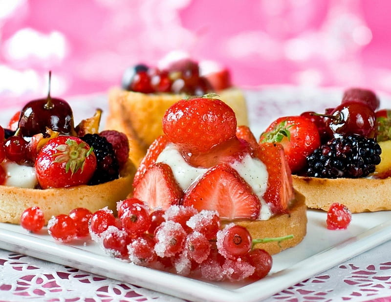 * Sweetness *, cake, fruit, delicious, strawberry, yummy, tasty, sweetness, cherry, HD wallpaper