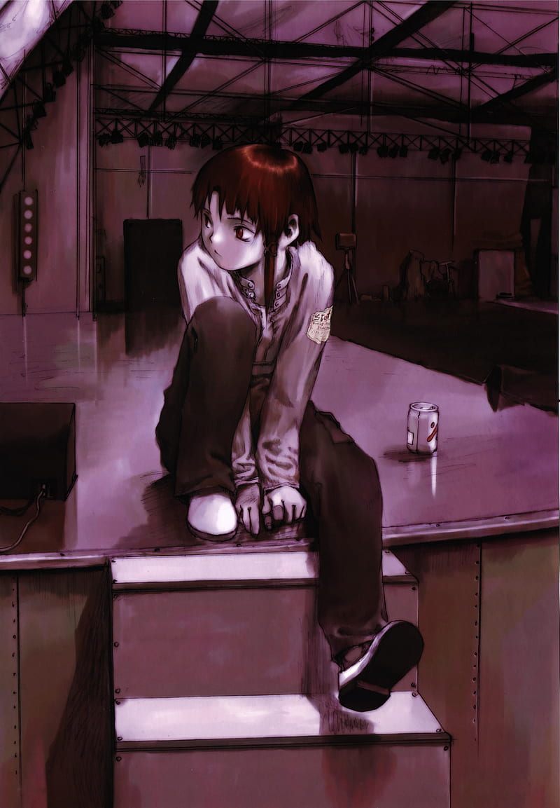 Serial Experiments Lain, Lain Iwakura, anime, anime girls, loneliness, HD phone wallpaper