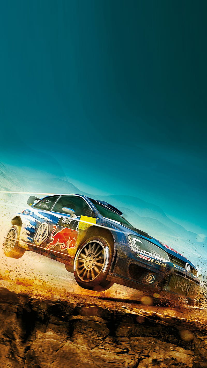VW Rally, golf, jump, mud, speed, HD phone wallpaper