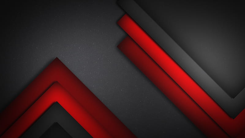 Red Stripped Arrow , abstract, digital-art, triangle, HD wallpaper