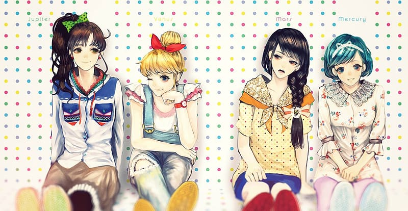 Anime, Sailor Moon, Minako Aino, Ami Mizuno, Makoto Kino, Rei Hino, HD wallpaper