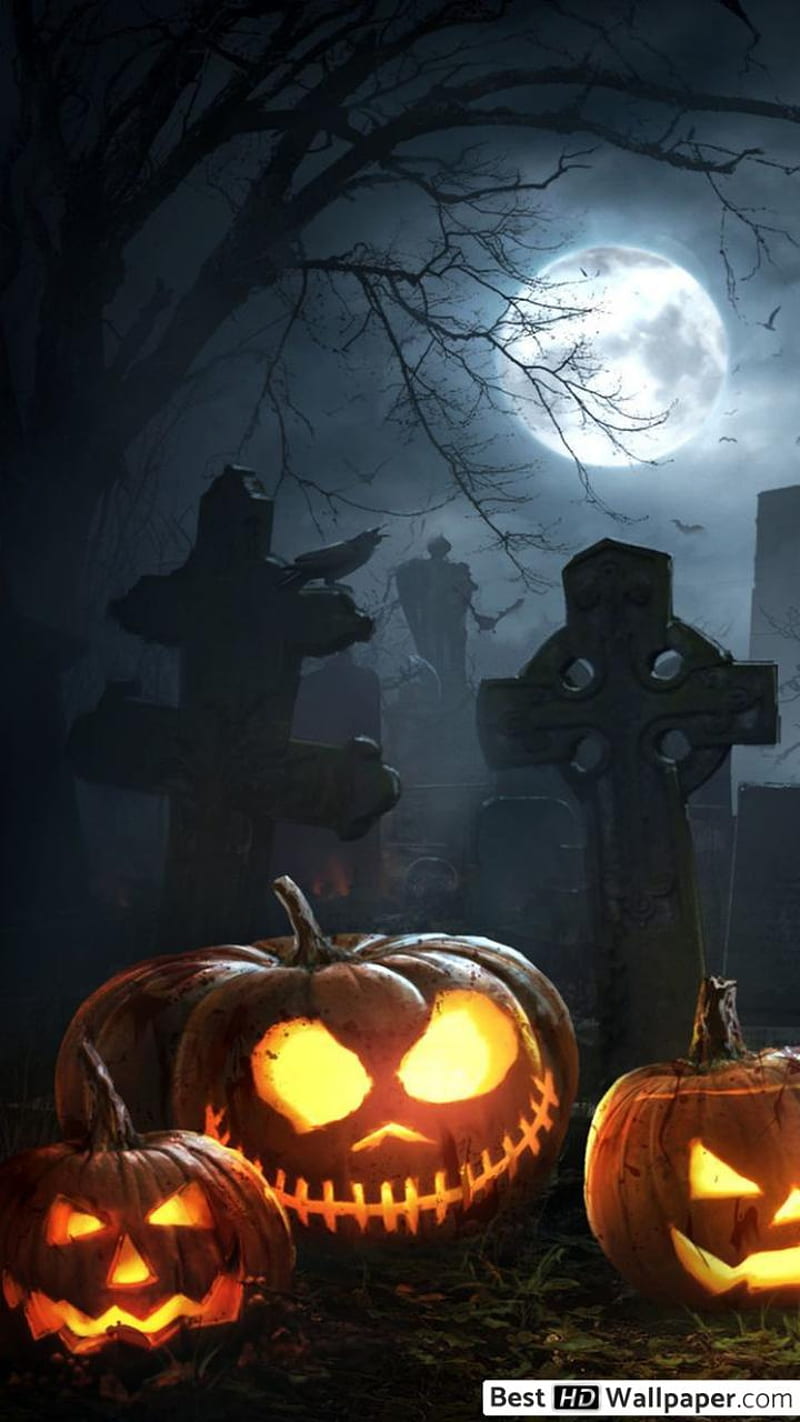 Cementerio, hallowen, terror, HD phone wallpaper