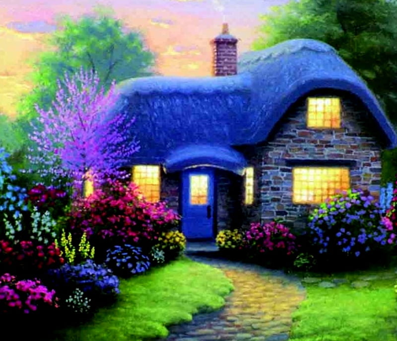 Dream House, Painting, House, Dream, Architecture, HD wallpaper