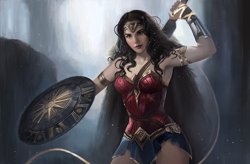 Wonder Woman Newart , wonder-woman, superheroes, artwork, digital-art, artstation, HD wallpaper