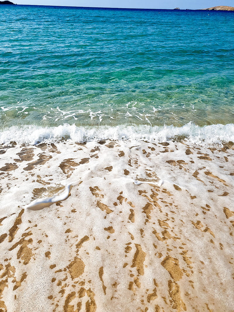 Sea, beach, greece, psili ammos, thassos island, HD phone wallpaper