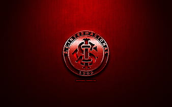 Sc Internacional Brazilian Football Club Red Metallic Logo Red Carbon Fiber Background Hd Wallpaper Peakpx