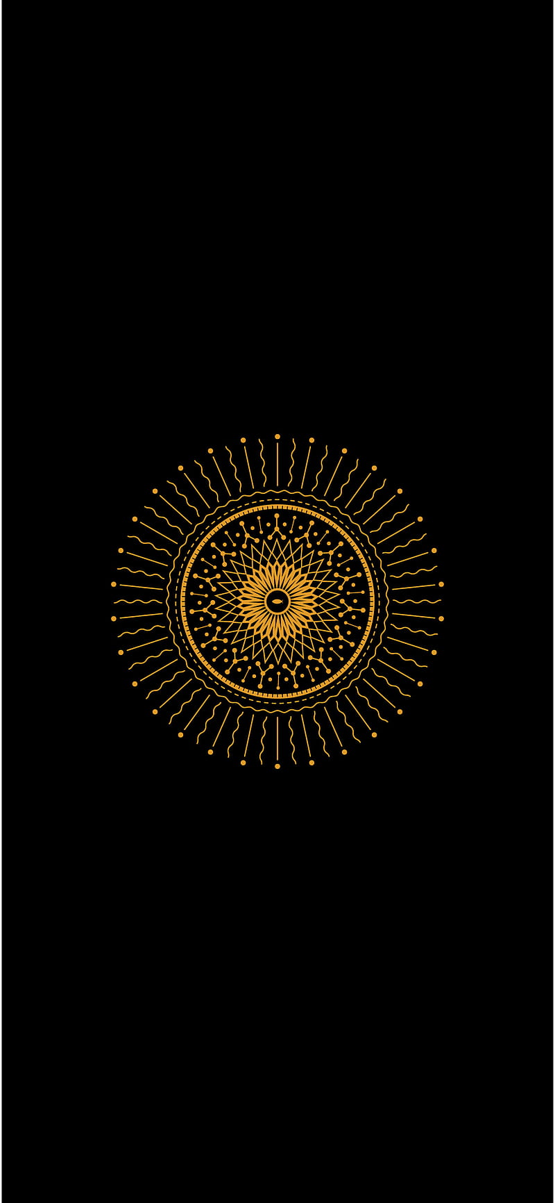 Mandala , android, art, black, galaxy, golden, ios, mandala, sacred, HD phone wallpaper