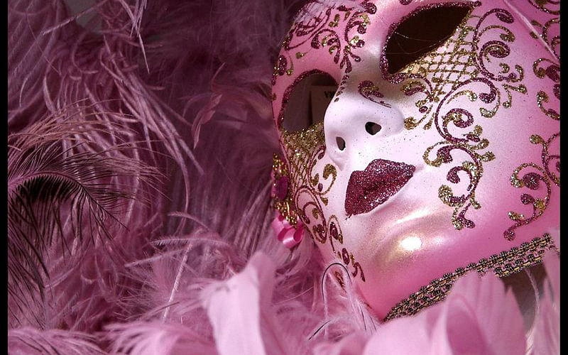venetian carnival mask, carnival, mask, venetain, feather, HD wallpaper