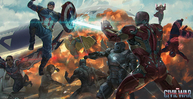 Captain America Civil War Artwork, captain-america-civil-war, artwork, artist, artstation, HD wallpaper