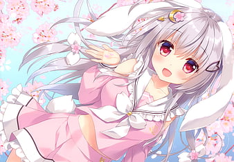 Anime school girl uniform sky fly red eyes long hair wallpaper, 1440x1799, 616577