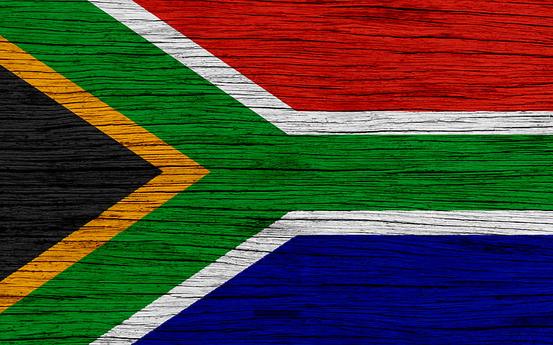 Flag of South Africa Africa, wooden texture, South African flag, national symbols, South Africa flag, art, South Africa, HD wallpaper