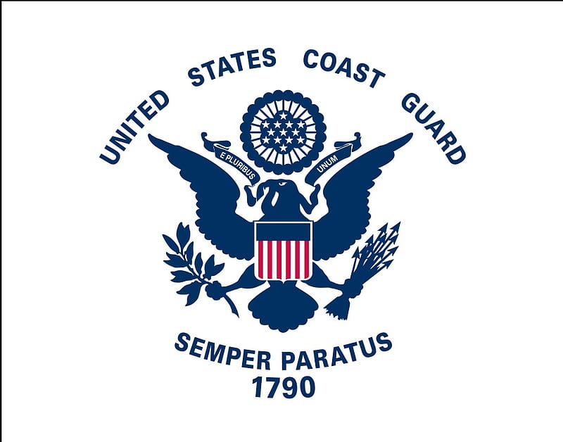 US COAST GUARD PARADE FLAG, flags, symbol, eagle, white, protect, HD wallpaper
