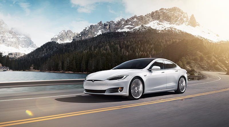 White Tesla Model S Electric Car - Mountain Road Ultra, carros, Tesla, Electric, Travel, Road, Auto, Models, Driving, Vehicle, sustainableenergy, renewableenergy, greenenergy, electriccar, cleanenergy, ElectricCars, EcoEnergy, HD wallpaper