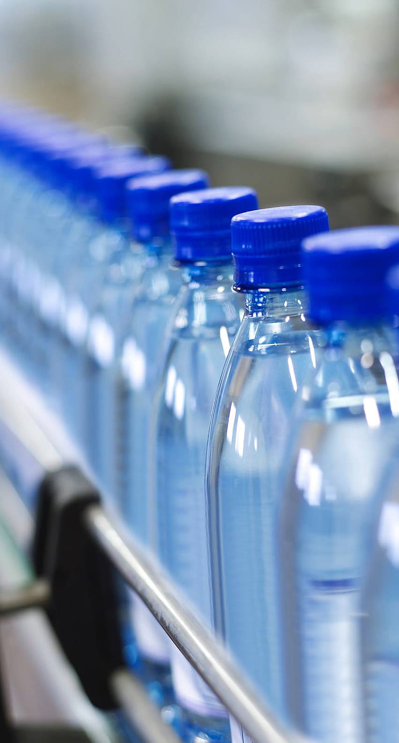 Water blue factory PET bottles. .sc iPhone6s, Plastic Water Bottle, HD phone wallpaper