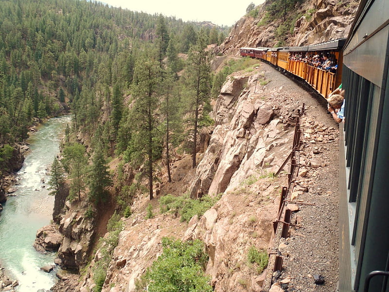 Durango and Silverton train ride for all, steam engine, fun, train, canyon, HD wallpaper