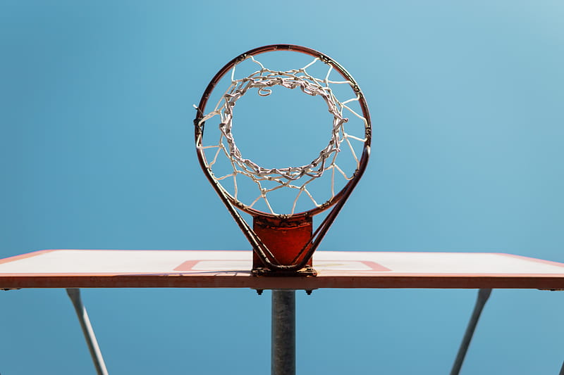 basketball hoop, basketball, hoop, net, backboard, sports, HD wallpaper