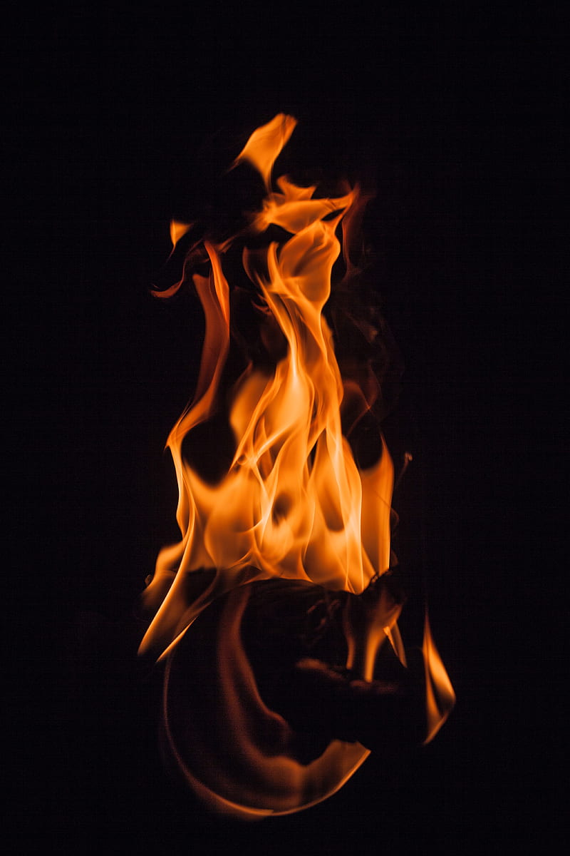 bonfire, flame, fire, dark, firewood, shroud, darkness, HD phone wallpaper