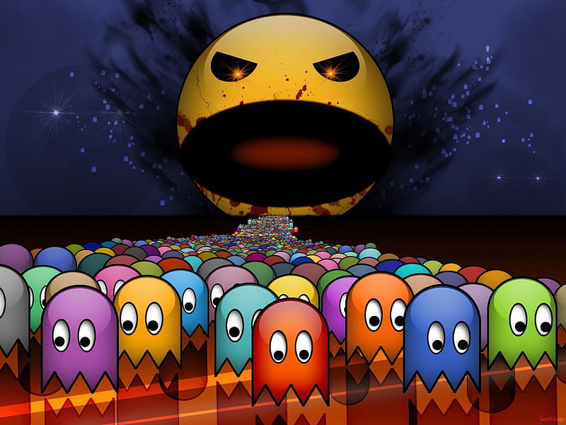 Old school colourful Pacman Ghost retro [] for your , Mobile & Tablet. Explore Old School . Old Paper , Old School Hip Hop, HD wallpaper