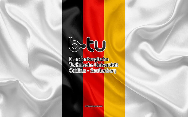 Brandenburg University of Technology Emblem, German Flag, Brandenburg University of Technology logo, Brandenburg, Germany, Brandenburg University of Technology, HD wallpaper