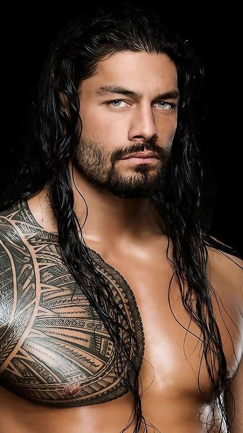 Wwe Roman Reigns, Scary Look, wrestler, the tribal chief, HD phone wallpaper