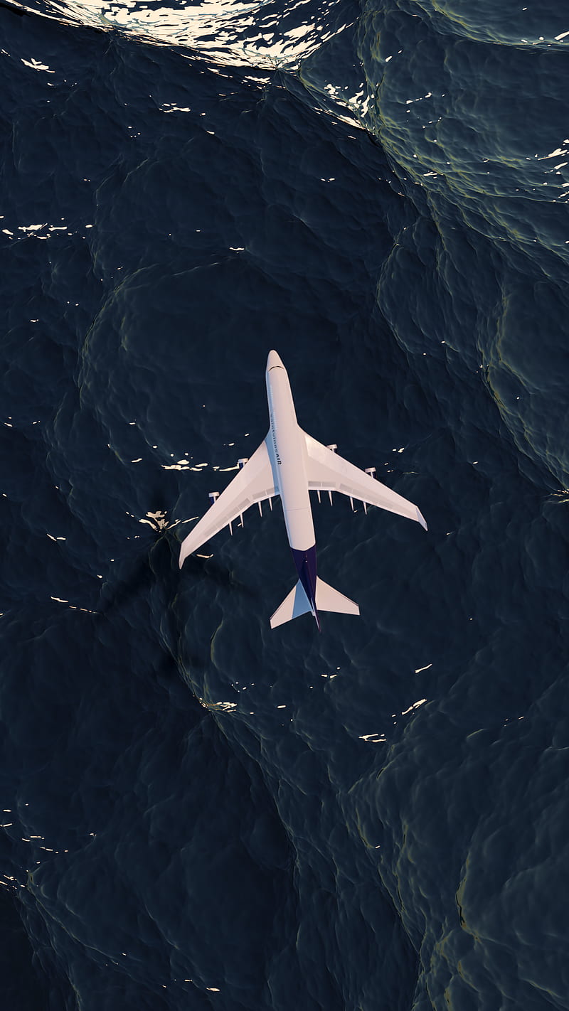 Flying above water I, aircraft, aviation, flight, nature, ocean, pilot,  sea, HD phone wallpaper | Peakpx
