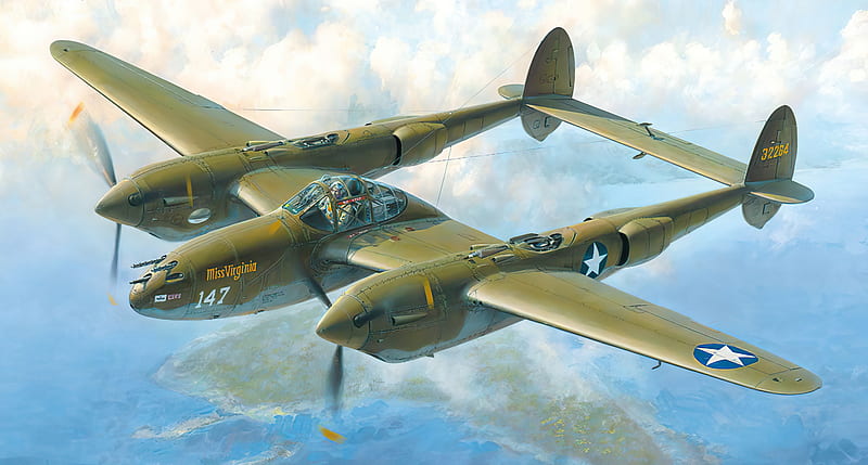 Military Aircraft, Lockheed P-38 Lightning, Aircraft, Warplane, HD ...
