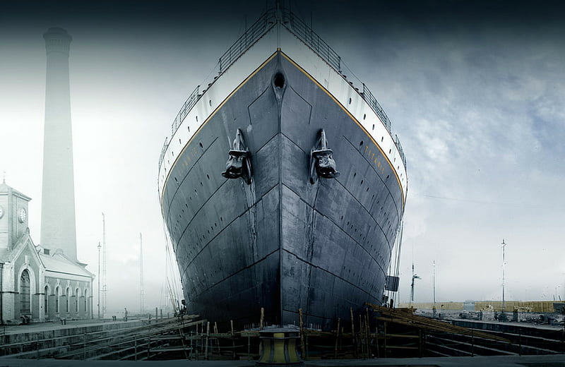 Titanic Bow, ship, titanic, white star line, HD wallpaper