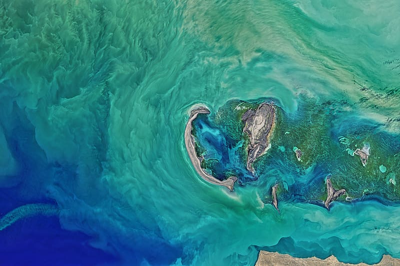 Ocean, , Aerial, From Space, Caspian Sea, HD wallpaper