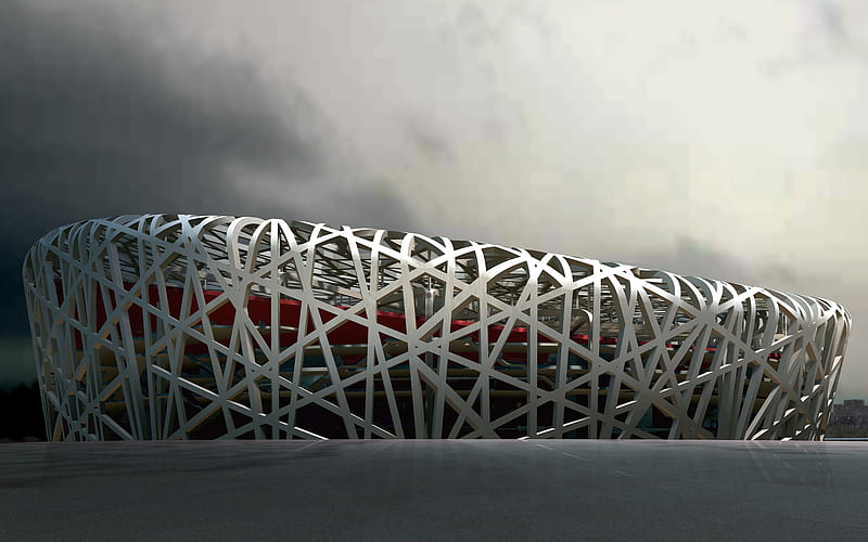 Bird Nest- Beijing National Stadium Architectural Renderings, HD wallpaper