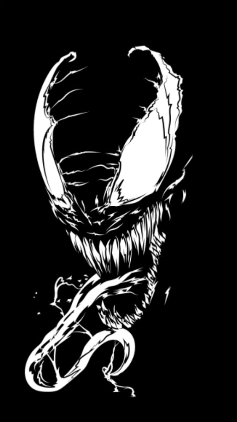 Venom, amoled, comic, destacado, iphone, marvel, popular, reciente, samsung, spiderman, HD phone wallpaper
