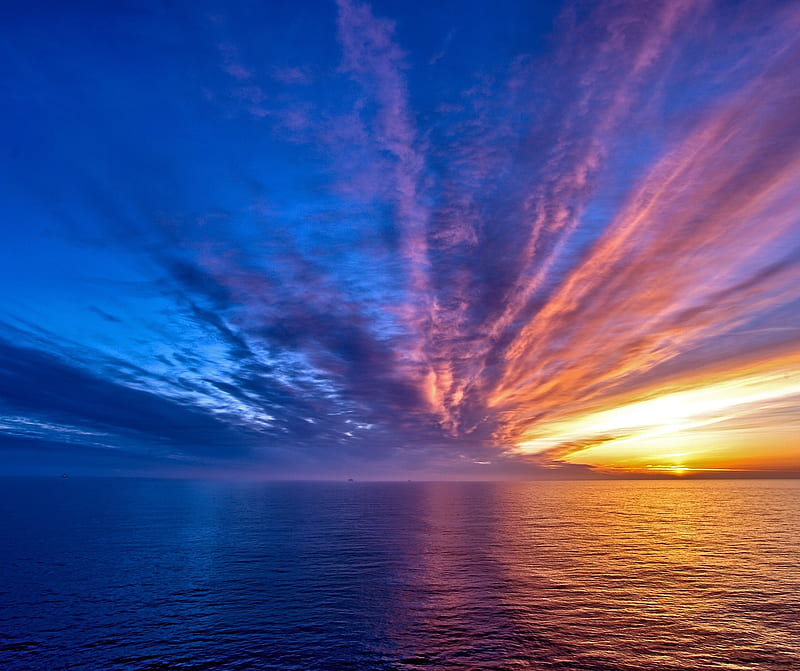 Amazing Sunset, clouds, nature, HD wallpaper
