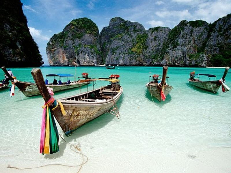 Phi-Phi Beach, amazing, nezram, ocean, places, bonito, beach, boats,  graphy, HD wallpaper | Peakpx