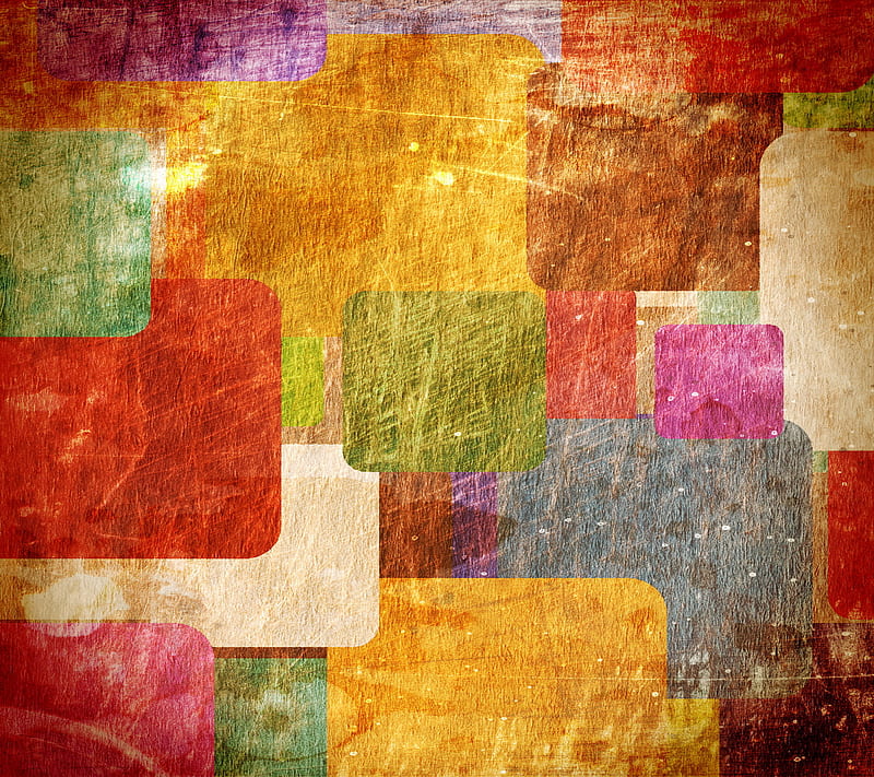 Grunge Abstract, background, color, square, HD wallpaper