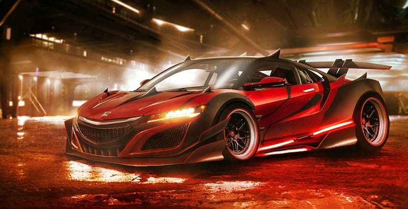 What Cars Would The Star Wars Characters Drive, Nsx, Black, Red, Wing, HD wallpaper