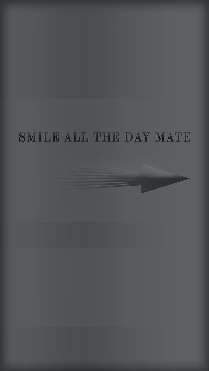 smile all the day, arrow, dark, gray, smile, HD phone wallpaper